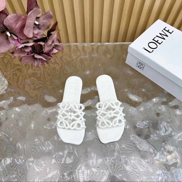 Loewe White Slide Heels - Picture 1 of 6